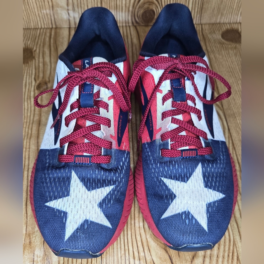 BROOKS Women's Launch 8 Running Sneaker Texas Flag Patriotic Size 6 - Picture 2 of 11